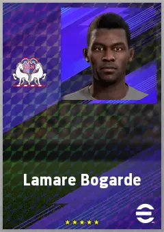 Lamare Bogarde eFootball 2026 player card, 72 OVR DMF
