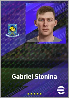 Gabriel Słonina eFootball 2026 player card, 73 OVR GK