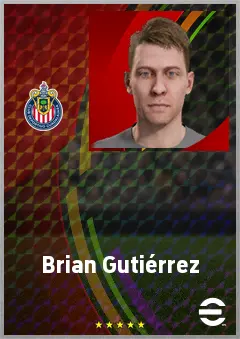 Brian Gutiérrez eFootball 2026 player card, 74 OVR CMF