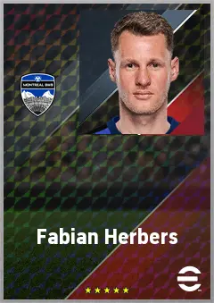 Fabian Herbers eFootball 2026 player card, 71 OVR RWF