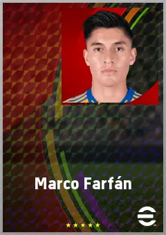 Marco Farfán eFootball 2026 player card, 72 OVR LB