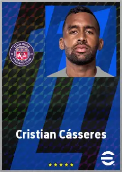 Cristian Cásseres eFootball 2026 player card, 74 OVR CMF