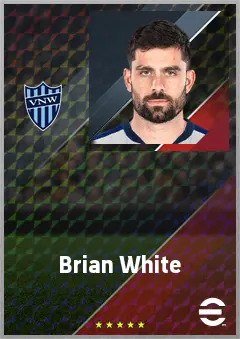Brian White eFootball 2026 player card, 76 OVR CF