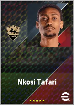 Nkosi Tafari eFootball 2026 player card, 73 OVR CB