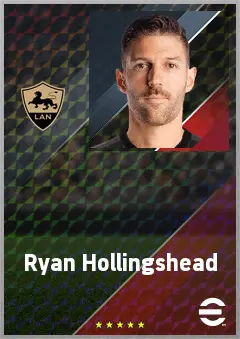 Ryan Hollingshead eFootball 2026 player card, 72 OVR LB