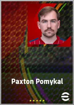 Paxton Pomykal eFootball 2026 player card, 72 OVR AMF