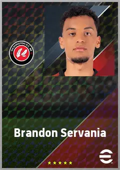 Brandon Servania eFootball 2026 player card, 71 OVR CMF