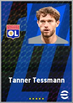 Tanner Tessmann eFootball 2026 player card, 74 OVR DMF