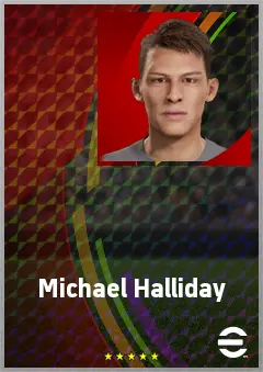 Michael Halliday eFootball 2026 player card, 67 OVR RB