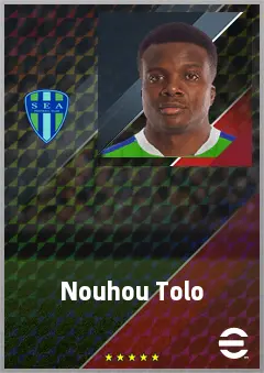 Nouhou Tolo eFootball 2026 player card, 74 OVR LB