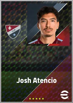 Josh Atencio eFootball 2026 player card, 70 OVR DMF