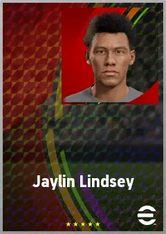 Jaylin Lindsey eFootball 2026 player card, 71 OVR RB
