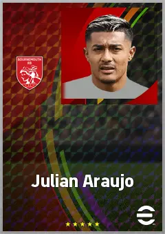 Julian Araujo eFootball 2026 player card, 73 OVR RB