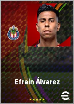 Efraín Álvarez eFootball 2026 player card, 73 OVR RMF