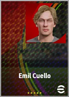 Emil Cuello eFootball 2026 player card, 68 OVR AMF