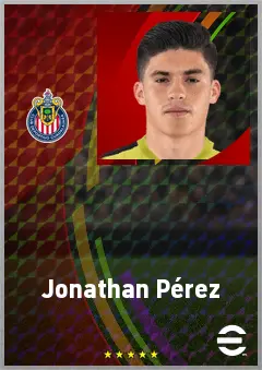 Jonathan Pérez eFootball 2026 player card, 68 OVR LMF