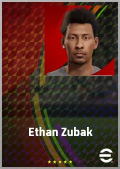 Ethan Zubak eFootball 2026 player card, 69 OVR CF