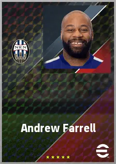 Andrew Farrell eFootball 2026 player card, 71 OVR CB
