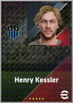 Henry Kessler eFootball 2026 player card, 72 OVR CB