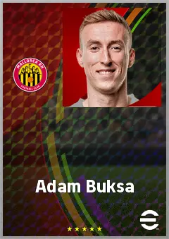 Adam Buksa eFootball 2026 player card, 74 OVR CF