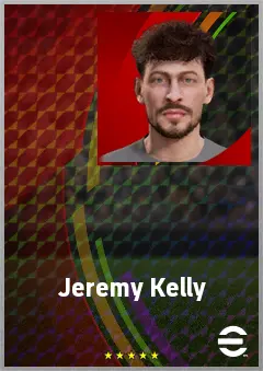 Jeremy Kelly eFootball 2026 player card, 71 OVR LMF
