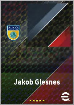 Jakob Glesnes eFootball 2026 player card, 73 OVR CB