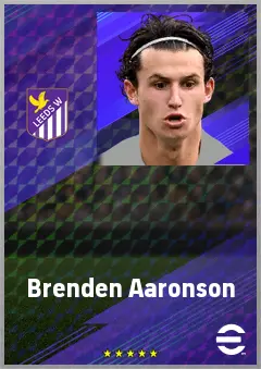 Brenden Aaronson eFootball 2026 player card, 73 OVR AMF