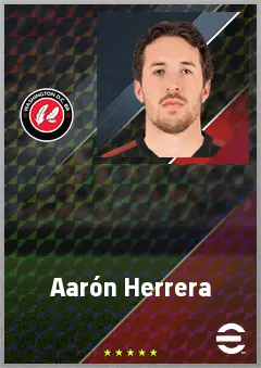 Aarón Herrera eFootball 2026 player card, 72 OVR RB