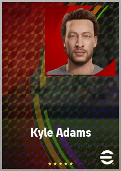 Kyle Adams eFootball 2026 player card, 69 OVR CB