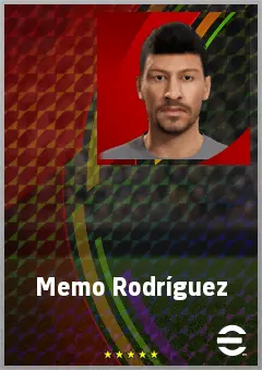 Memo Rodríguez eFootball 2026 player card, 70 OVR AMF