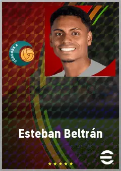 Esteban Beltrán eFootball 2026 player card, 67 OVR AMF