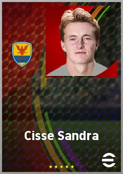Cisse Sandra eFootball 2026 player card, 68 OVR AMF