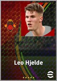Leo Hjelde eFootball 2026 player card, 68 OVR LB