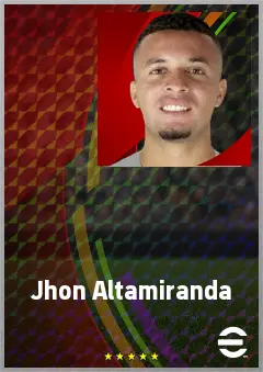 Jhon Altamiranda eFootball 2026 player card, 68 OVR RB