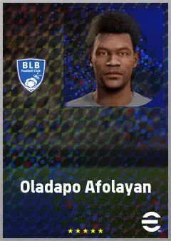 Oladapo Afolayan eFootball 2026 player card, 69 OVR LWF