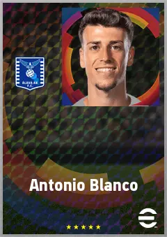 Antonio Blanco eFootball 2026 player card, 73 OVR DMF