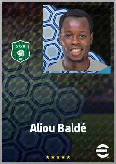 Aliou Baldé eFootball 2026 player card, 69 OVR LWF