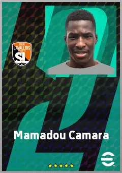 Mamadou Camara eFootball 2026 player card, 68 OVR CF