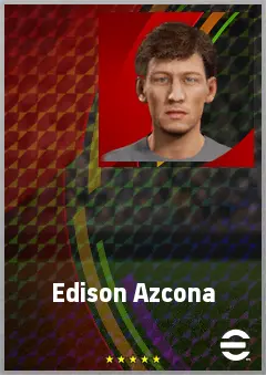 Edison Azcona eFootball 2026 player card, 67 OVR LWF