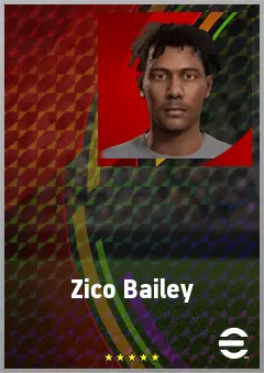Zico Bailey eFootball 2026 player card, 68 OVR DMF