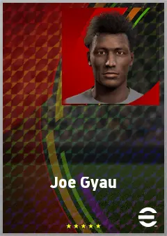 Joe Gyau eFootball 2026 player card, 70 OVR RMF