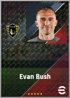 Evan Bush eFootball 2026 player card, 69 OVR GK