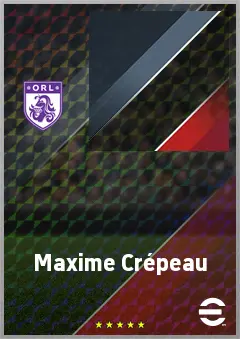 Maxime Crépeau eFootball 2026 player card, 74 OVR GK