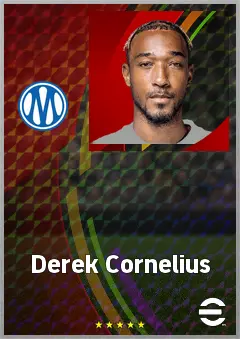 Derek Cornelius eFootball 2026 player card, 74 OVR CB