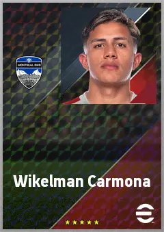 Wikelman Carmona eFootball 2026 player card, 69 OVR AMF