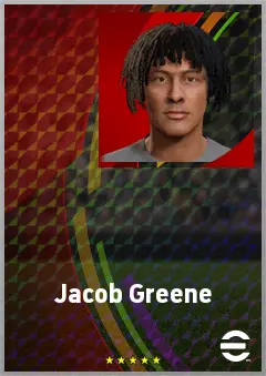 Jacob Greene eFootball 2026 player card, 68 OVR CB
