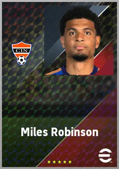 Miles Robinson eFootball 2026 player card, 74 OVR CB