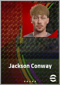 Jackson Conway eFootball 2026 player card, 68 OVR CF