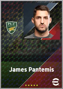 James Pantemis eFootball 2026 player card, 73 OVR GK