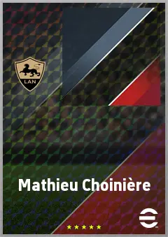 Mathieu Choinière eFootball 2026 player card, 72 OVR CMF
